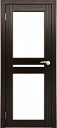 Межкомнатная дверь экошпон Юни Амати 19, Дуб венге (белое стекло)