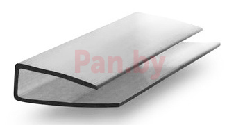 Торцевой профиль для поликарбоната Юг-Ойл-Пласт UP-10 мм серый фото № 1
