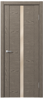 Межкомнатная дверь царговая экошпон МДФ Техно Профиль Dominika 226 Дуб каменно-серый (стекло кремовое)