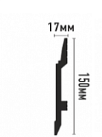 Плинтус напольный из дюрополимера Декомастер D104 (150*17*2000мм)