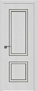 Межкомнатная дверь экошпон ProfilDoors серия ZN Классика 52ZN, Монблан (багет серебро, кромка ABS)