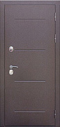 Входная дверь металлическая Гарда Isoterma Лиственница мокко (правая)