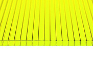 Поликарбонат сотовый Сэлмакс Групп Скарб-про Люкс желтый 8 мм, 2100*6000 мм