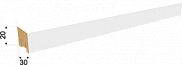 Декоративная интерьерная рейка из МДФ Stella Милана Белая 2700х30х20