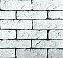 Декоративный искусственный камень Polinka Кирпич шамотный гипсовый угловой литой У0300, белый фото № 1