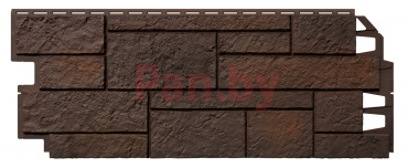 Фасадная панель (цокольный сайдинг) Vox Solid Sandstone Dark brown фото № 1