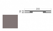 Доборная планка телескопическая Colorit Темно-серая эмаль 200, нестандарт, 10*200*2450 мм