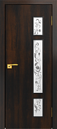Межкомнатная дверь МДФ ламинированная Юни Стандарт С-53, Венге (художественное стекло)