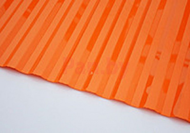 Поликарбонат профилированный Юг-Ойл-Пласт Оранжевый 2000*1050*0,8 мм (трапеция), 1,0 кг/м2 фото № 1