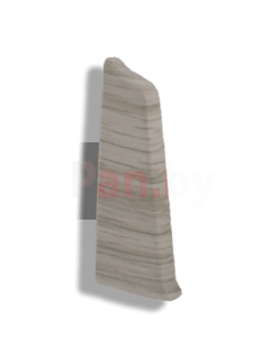 Заглушка для плинтуса ПВХ Декор Пласт 67 LL008 Дуб Кантри Серый, левая фото № 1