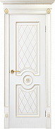 Межкомнатная дверь шпон натуральный Юркас Премиум Флоренция 3 Эмаль золото