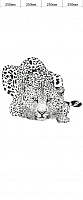 Панель ПВХ (пластиковая) ламинированная Век Панно из 4 шт. Леопард (Белый бархат) 2700*250*9