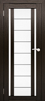 Межкомнатная дверь экошпон Юни Амати 11, Дуб венге (белое стекло)