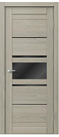 Межкомнатная дверь царговая экошпон МДФ Техно Профиль Dominika 131 Nomad крем (стекло черное)