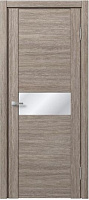 Межкомнатная дверь царговая экошпон МДФ Техно Профиль Dominika 231 Дуб дымчатый (стекло белое)