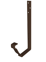 Кронштейн (держатель) водосточного желоба Grand Line Vortex длинный, 127/100, RAL 8017, шоколад