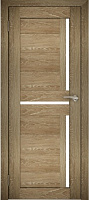 Межкомнатная дверь экошпон Юни Амати 18, Дуб Шале натуральный (белое стекло)