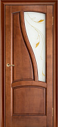 Межкомнатная дверь массив сосны Vilario (Стройдетали) Рафаэль ДЧ, Махагон