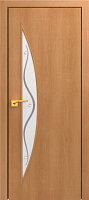 Межкомнатная дверь МДФ ламинированная Юни Стандарт С-6, Миланский орех (фьюзинг)