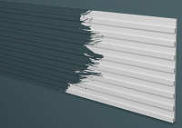 Декоративная реечная панель из дюрополимера Decor-Dizayn Белая Лепнина DD911 2000*240*10 мм