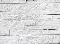 Декоративный искусственный камень Polinka Сланец Карпатский  гипсовый 1400, белый