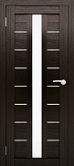 Межкомнатная дверь экошпон Юни Амати 17, Дуб венге (белое стекло)