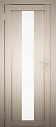 Межкомнатная дверь экошпон Юни Амати 5, Дуб беленый (белое стекло)