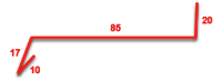 Цокольная планка для гибких фасадных панелей Технониколь Hauberk Красный