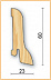 Плинтус напольный деревянный Tarkett Salsa Ясень Коньяк 60x23 мм фото № 3