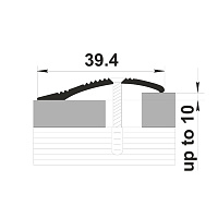 Порог Best Profile C4 39,4 мм КД Ольха серая 1350 мм