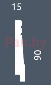 Плинтус напольный из экополимера Cosca Decor Экополимер PX016 фото № 2