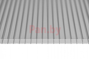 Поликарбонат сотовый Sotalux Серебро 6000*2100*8 мм, 0,9 кг/м2 фото № 1