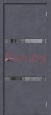 Межкомнатная дверь экошпон el Porta Porta Z Порта-55 4AF Graphite Art Mirox Grey