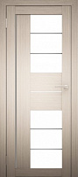 Межкомнатная дверь экошпон Юни Амати 22, Дуб беленый (белое стекло)