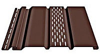 Софит виниловый Docke Standart Шоколад, с частичной перфорацией