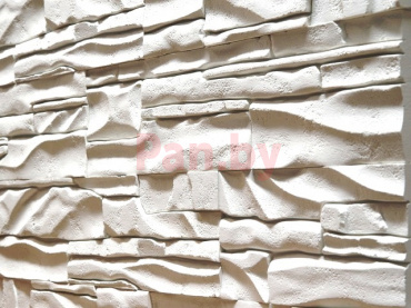 Декоративный искусственный камень Polinka Дубай гипсовый угловой составной У1700, белый