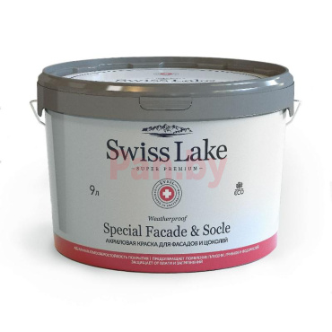 Краска фасадная акриловая Swiss Lake Special facade & Socle База C, 9 л фото № 1