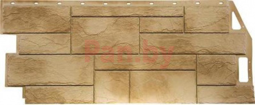 Фасадная панель (цокольный сайдинг) FineBer Камень природный Песочный фото № 1