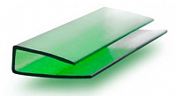 Торцевой профиль для поликарбоната Юг-Ойл-Пласт UP-8 мм зеленый