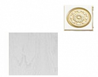 Розетка (декор) для дверного наличника Юркас Шпон Элис 3, Белая эмаль, 18*75*75 мм