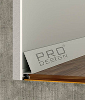 Плинтус напольный алюминиевый Pro Design Corner 570 щелевой анодированный