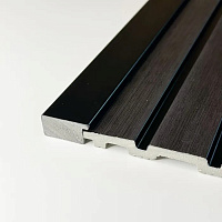 Финишная планка для реечных панелей из полистирола Grace 3D Rail Черная гладкая