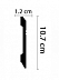 Плинтус напольный из дюрополимера Декомастер D105 (107*12*2000мм) фото № 2