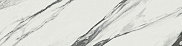 Ступень из керамогранита (грес) под мрамор Italon Charme Deluxe Статуарио Фантастико угловая 330x800 левая с капиносом
