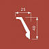 Плинтус потолочный из полистирола Cosca Decor Экополимер KX023 фото № 2