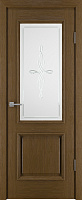 Межкомнатная дверь шпон натуральный Юркас Премиум Шервуд-2, Каштан Мателюкс матовый (фрезеровка 3)