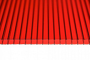 Поликарбонат сотовый TitanPlast Красный 4 мм, 0.48 кг/м2