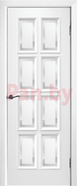 Межкомнатная дверь шпон натуральный Юркас Премиум Лондон Эмаль белая Мателюкс (фрезеровка №29.8)