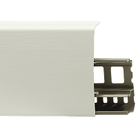 Плинтус напольный пластиковый (ПВХ) LinePlast LS001 Белый с тиснением 2200*85*22 мм