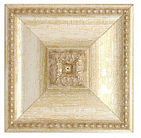 Вставка декоративная из пенополистирола Декомастер Светлое золото D209-281 (100*100*22 мм)